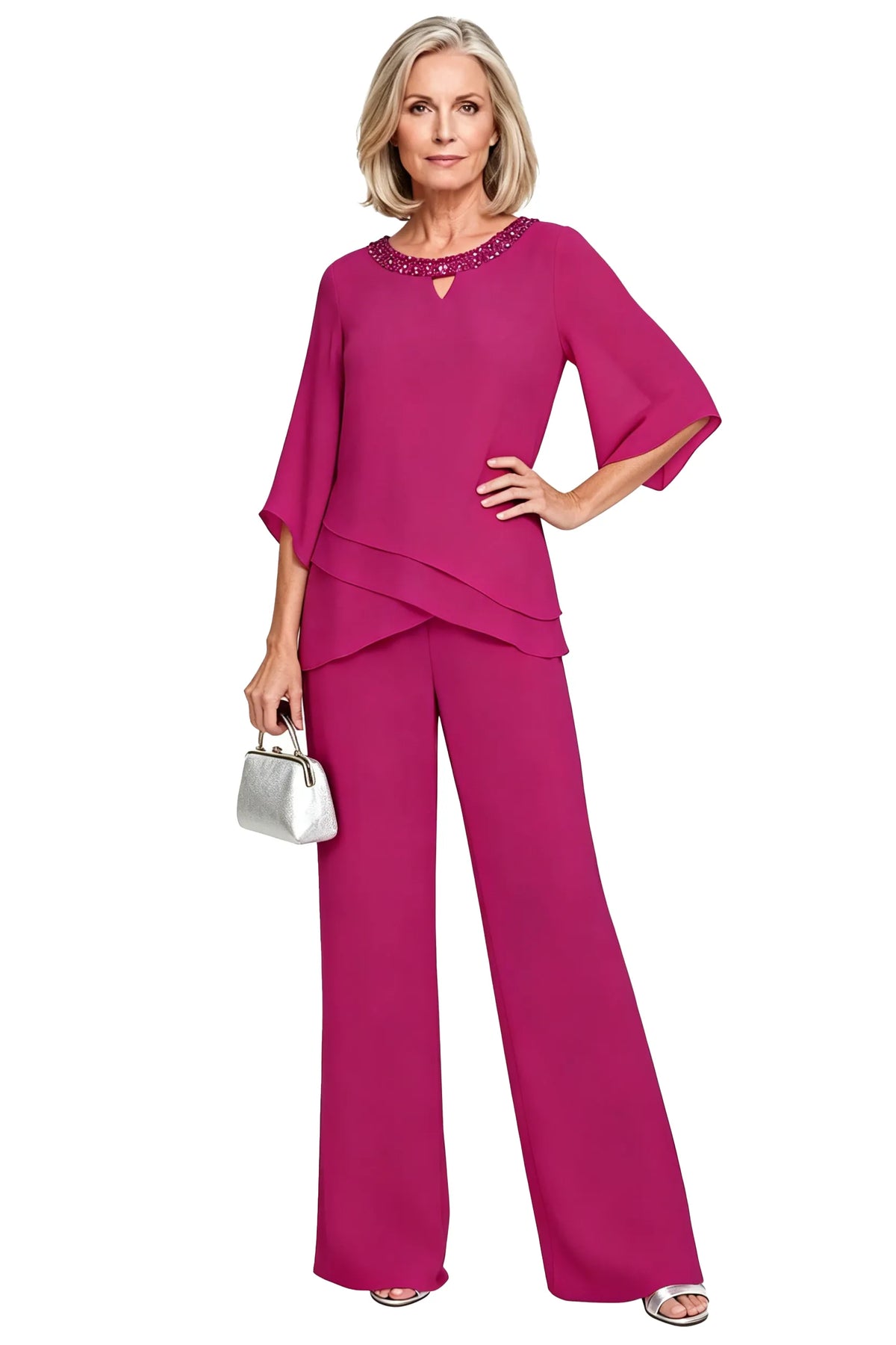 Rosemary | Layered Chiffon Trouser Suit