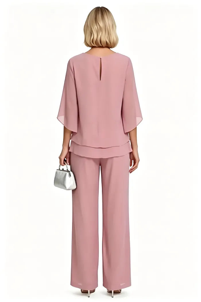 Rosemary | Layered Chiffon Trouser Suit