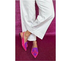 Elena | Fuchsia & Purple Slingback Flats