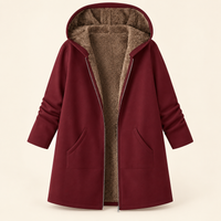 SAOIRSE | LONG HOODED SHERPA-LINED COAT