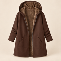 ROSHEEN | LONG HOODED SHERPA-LINED COAT