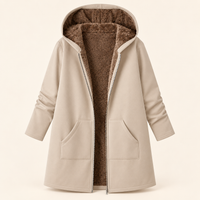 AILSIE | LONG HOODED SHERPA-LINED COAT