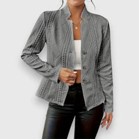 Loretta | Cable-Textured Button-Front Cardigan