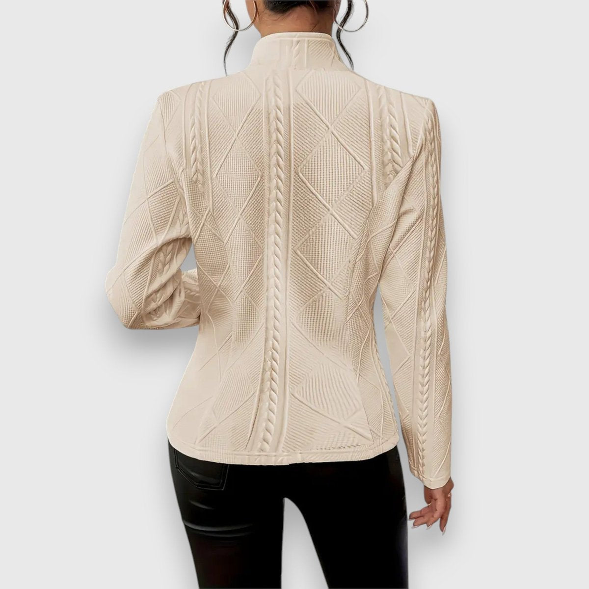 Loretta | Cable-Textured Button-Front Cardigan