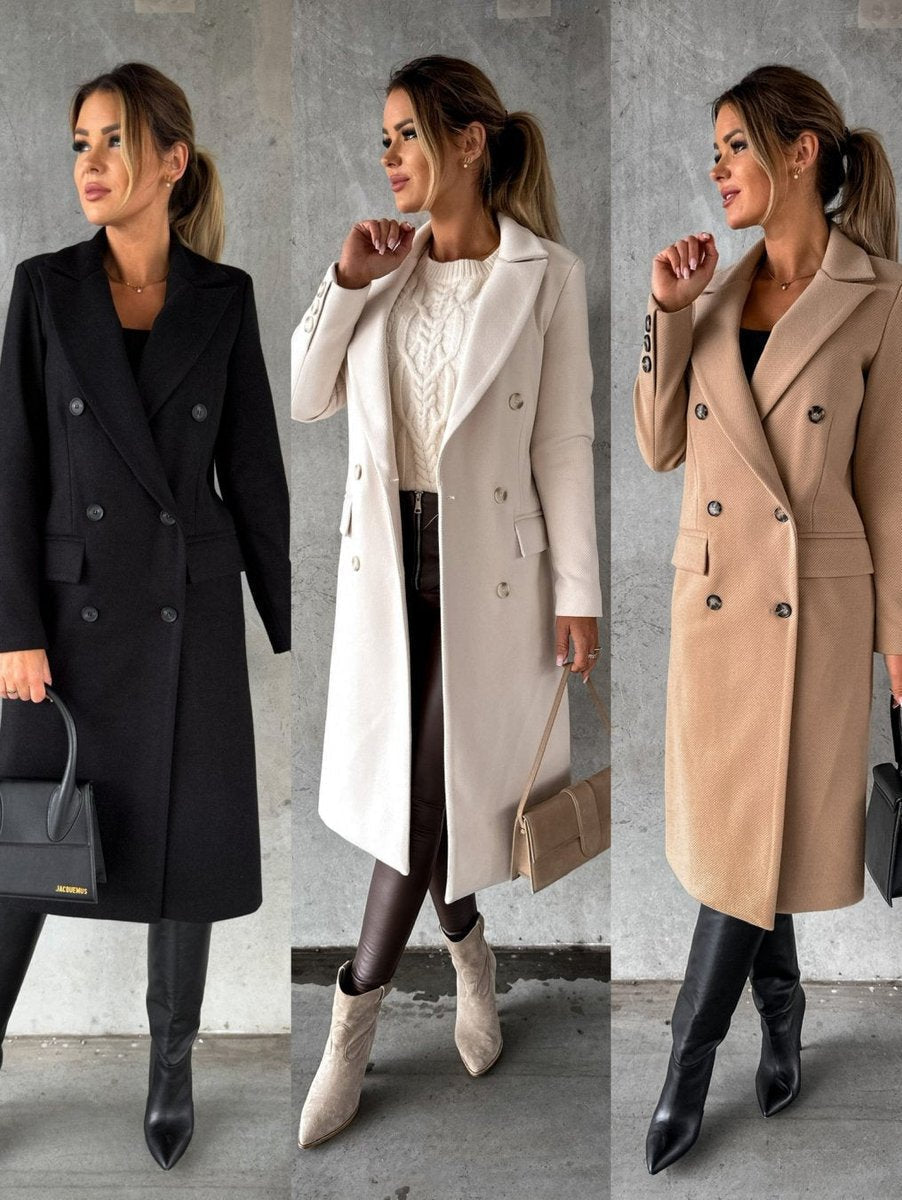 Emmeline | Long Double-Breasted Tailored Coat