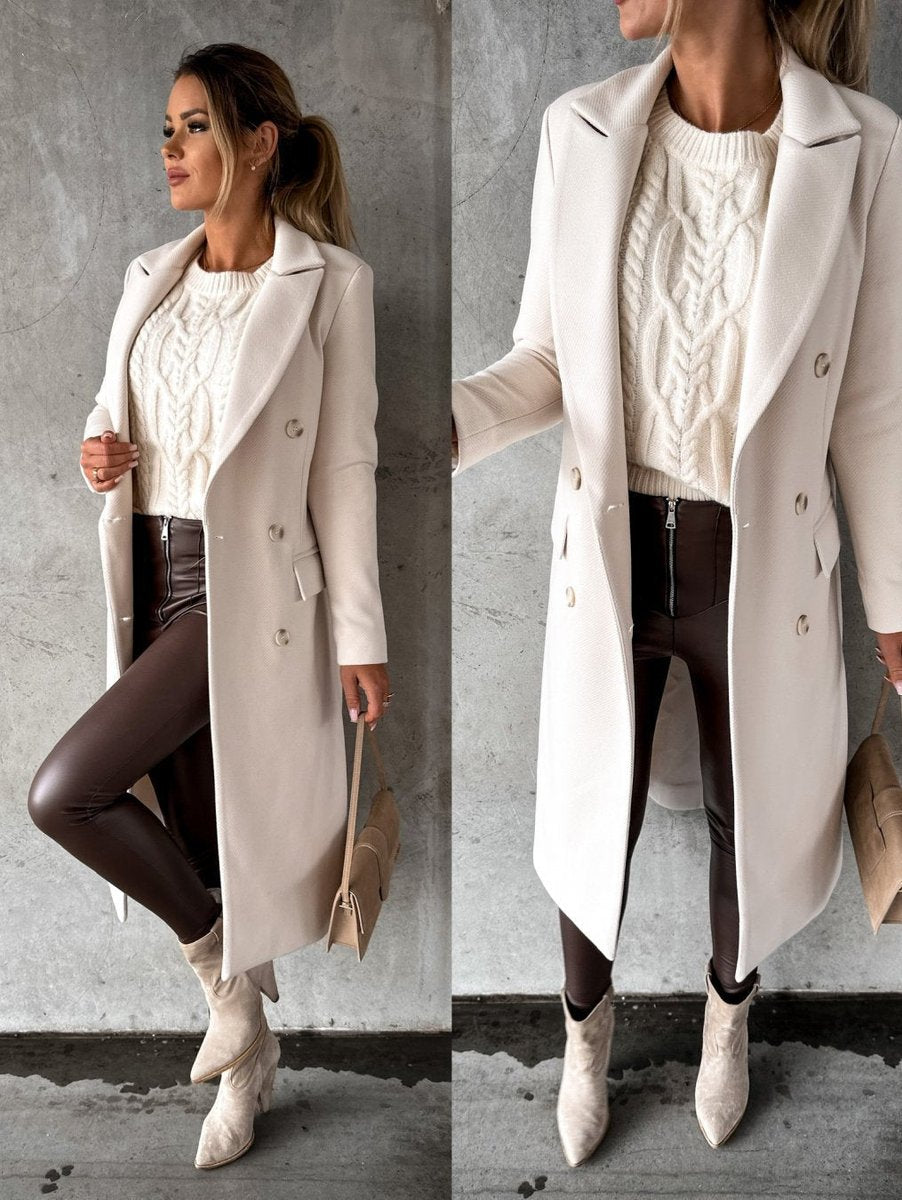 Emmeline | Long Double-Breasted Tailored Coat