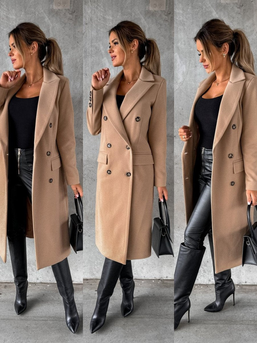 Emmeline | Long Double-Breasted Tailored Coat