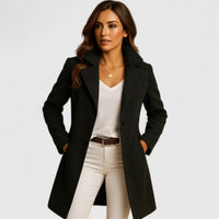 Blanche | Long Tailored Notch-Lapel Coat