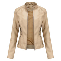 Helen | Refined Mandarin-Collar Biker Jacket