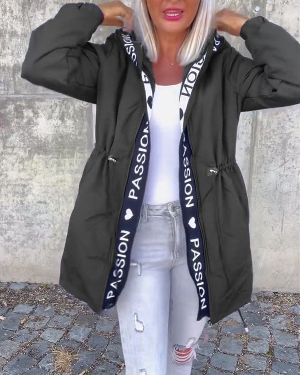 Kitty | Hooded Midi Parka with Drawstring