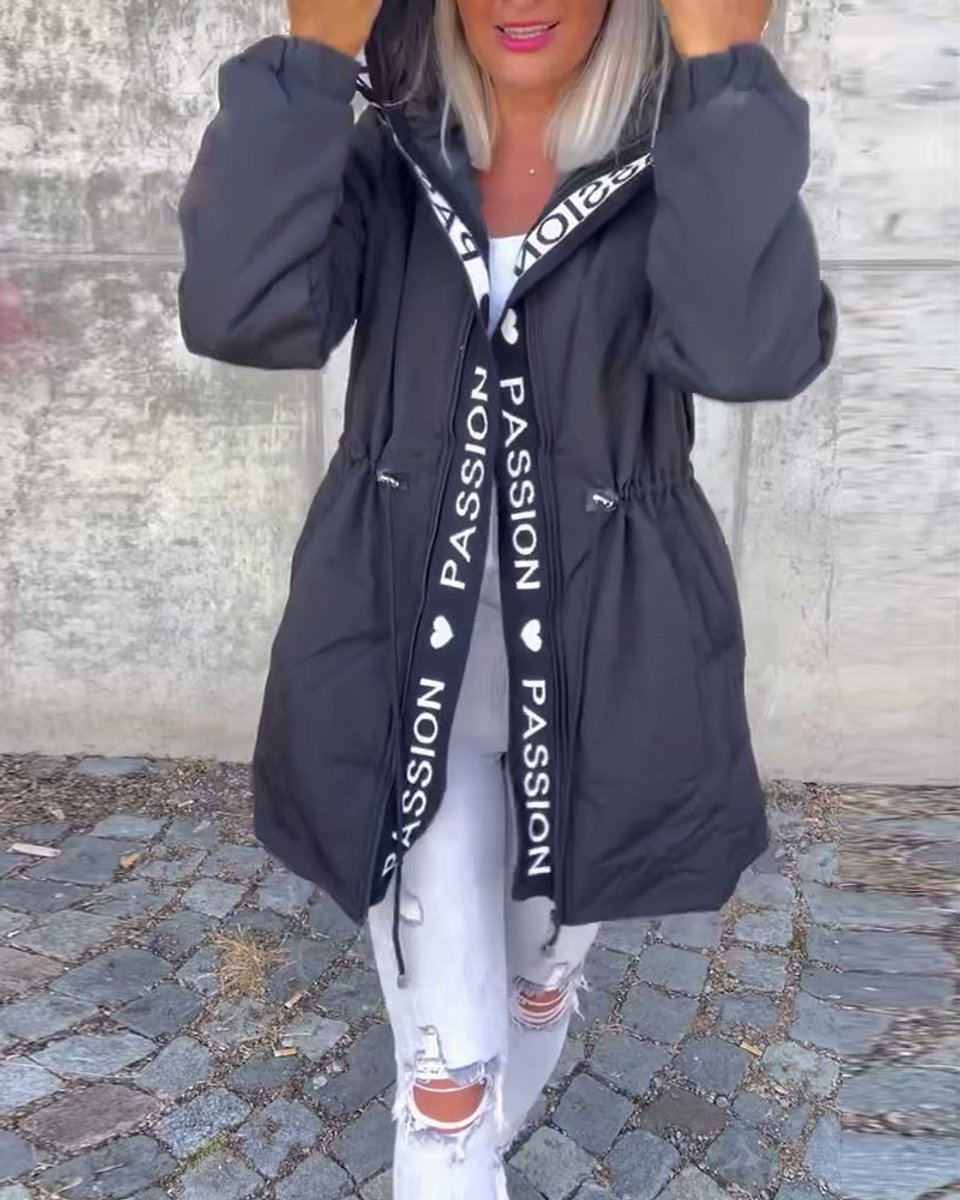 Kitty | Hooded Midi Parka with Drawstring