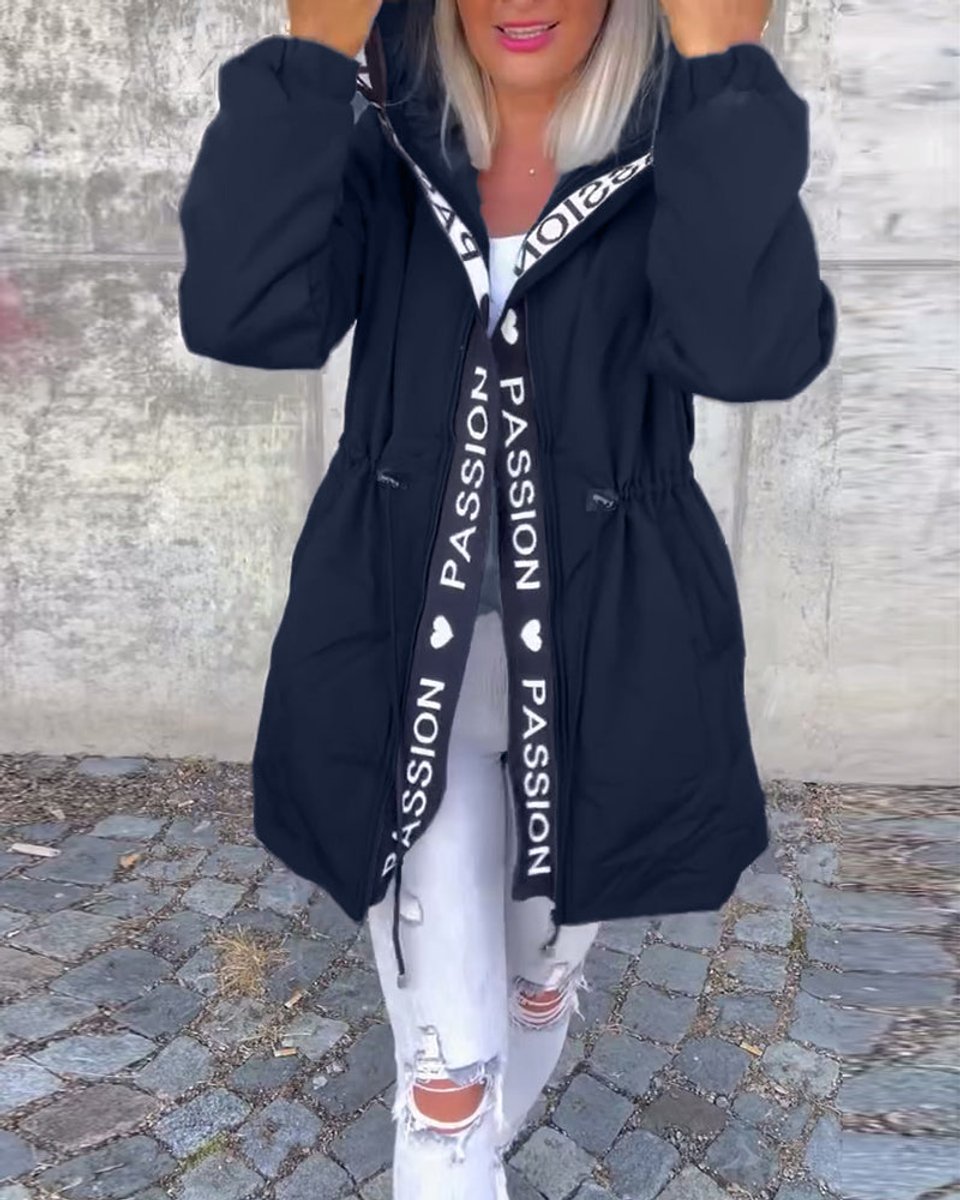 Kitty | Hooded Midi Parka with Drawstring