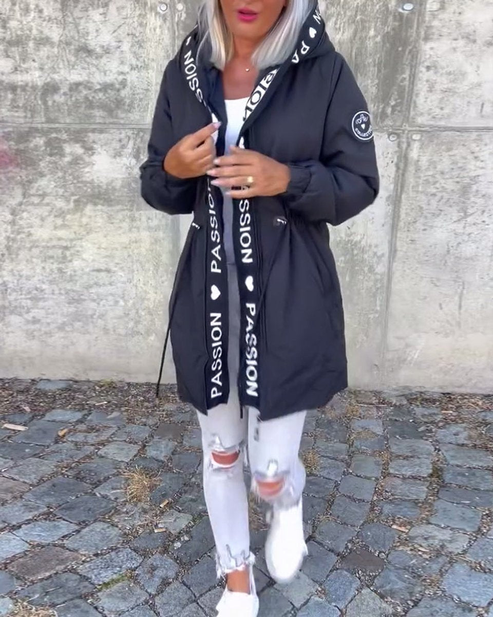 Kitty | Hooded Midi Parka with Drawstring