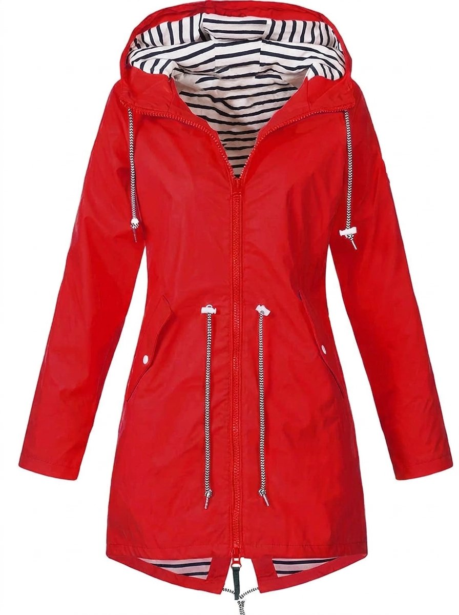 Margaret | Hooded Drawstring Raincoat