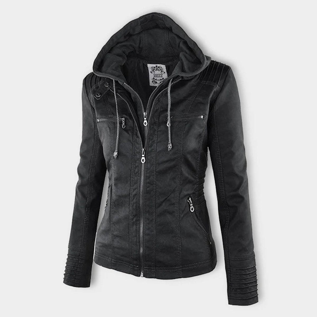 Lucinda | Biker Jacket with Removable Hood