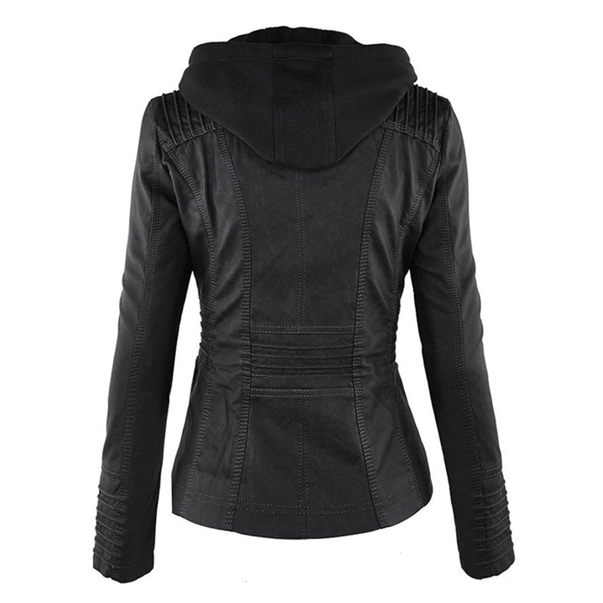 Lucinda | Biker Jacket with Removable Hood