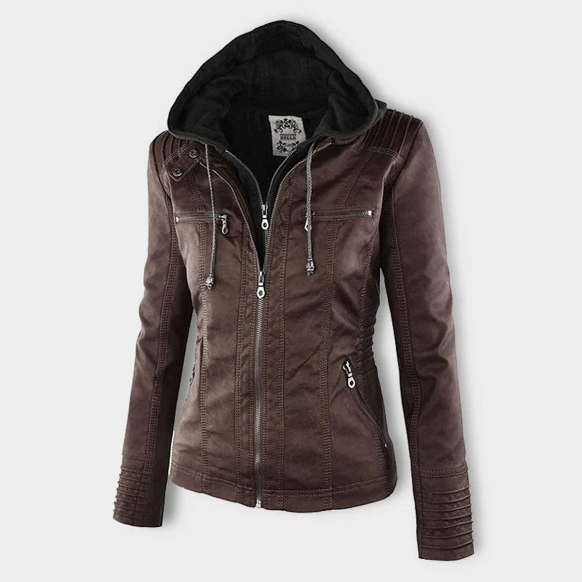 Lucinda | Biker Jacket with Removable Hood