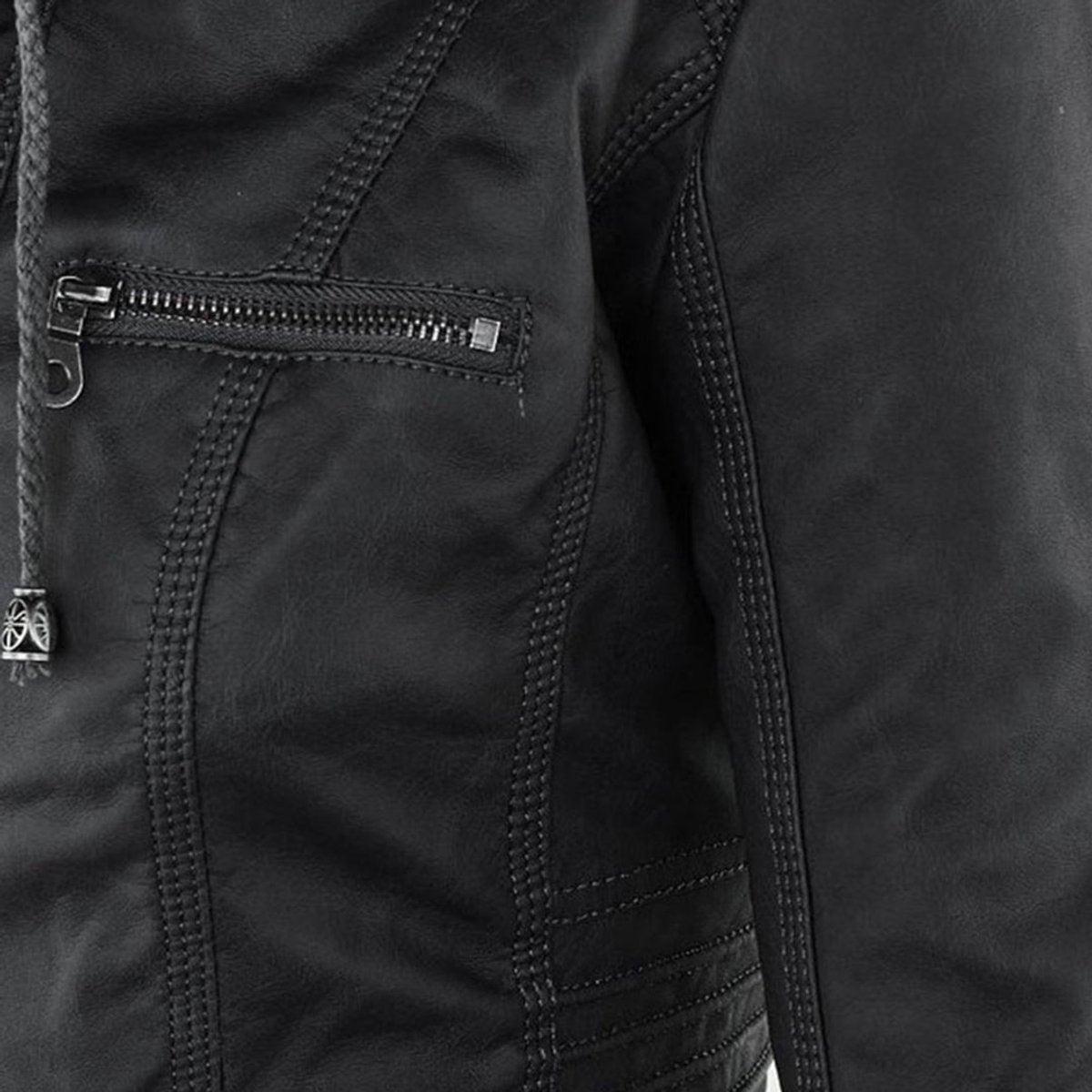 Lucinda | Biker Jacket with Removable Hood