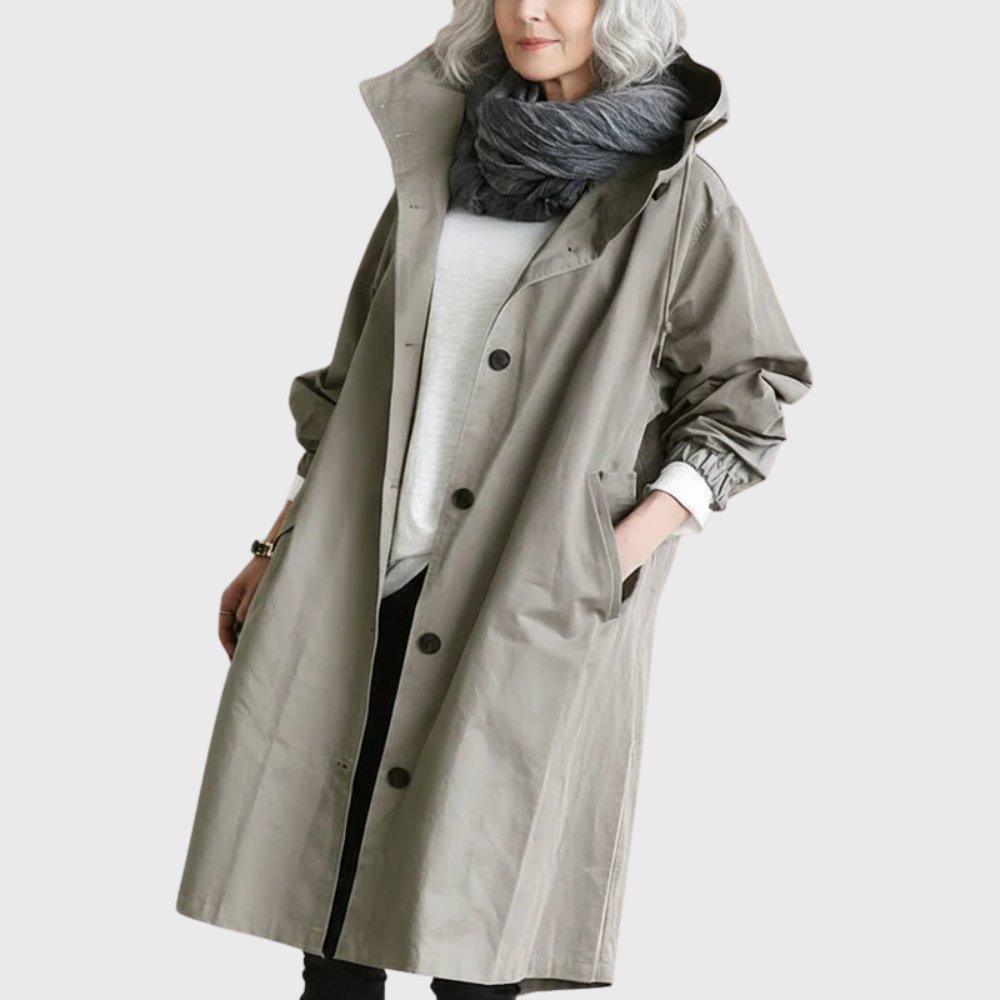 Ruth | Long Hooded Relaxed Trench Coat