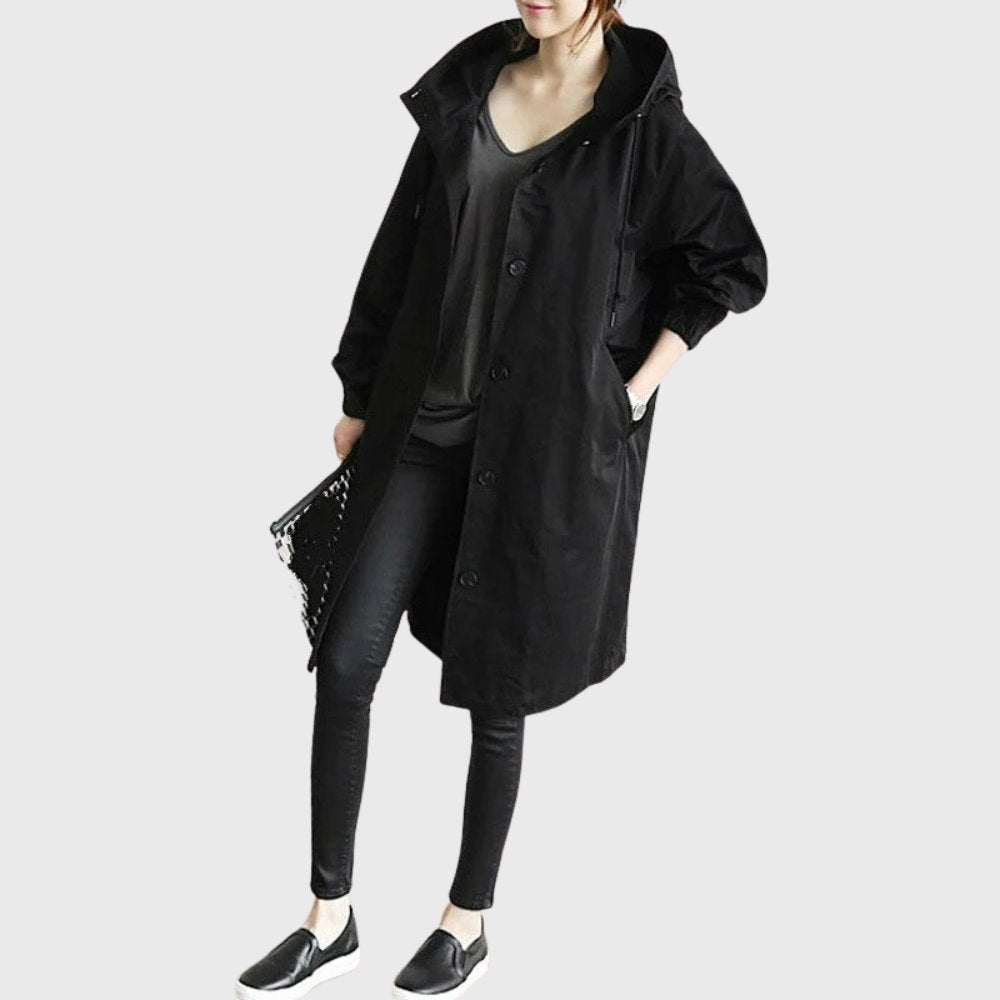 Ruth | Long Hooded Relaxed Trench Coat
