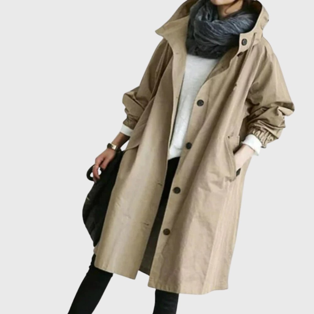 Ruth | Long Hooded Relaxed Trench Coat