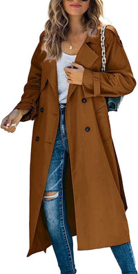 Juliet | Long Double-Breasted Belted Trench Coat
