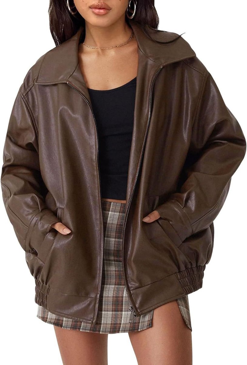 Nicola | Oversized Soft Zip Bomber Jacket